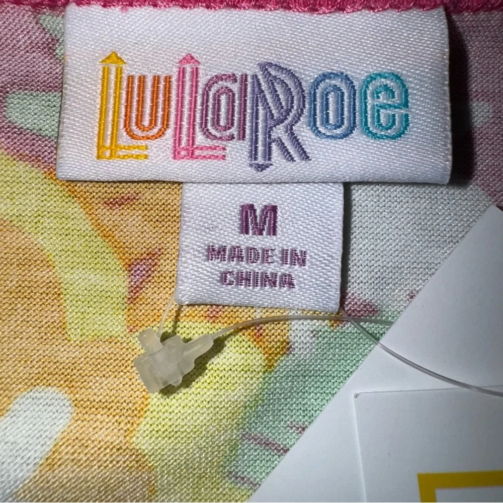 LuLaRoe Women’s Dress Bright Floral Pattern Size M Pink & More Sleeveless Scoop - Picture 4 of 8